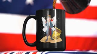 4th of July Themed of Someone Pouring Coffee into A Mug