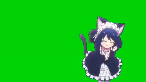 DANCING ANIME NECO MAID GREEN SCREEN | Anime |