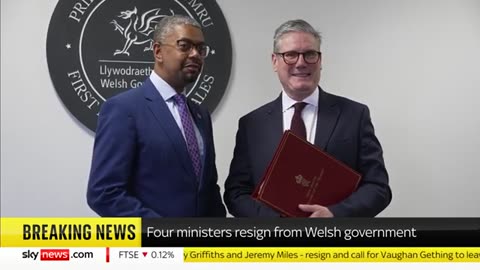 Four ministers resign from Welsh government and say first minister must quit