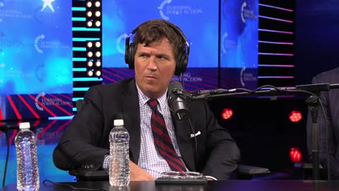 Tucker Carlson on Timcast with Tim Poole, James O'Keefe, Charlie Kirk.