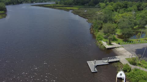 Blasian Babies DaDa Flies Skydio 2+ Drone Around T. K. Stokes Boat Ramp Ribault River Jacksonville, FL