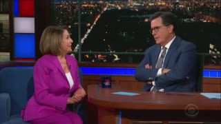 Pelosi Says Dems 'Will Win,' Colbert Counters: 'Want To Say That on Hillary's Fireworks Barge?'