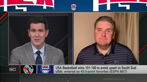 Team USA's focus is WORRISOME 👀 Brian Windhorst reacts to close win vs. South Sudan _ SportsCenter.