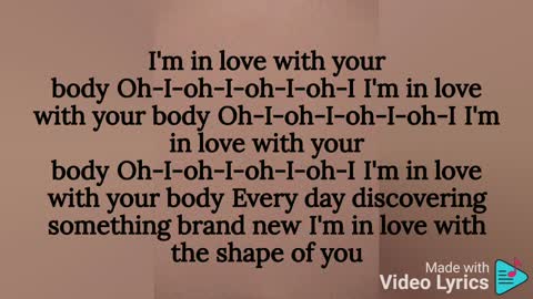 Shape of you - Ed Sheeran