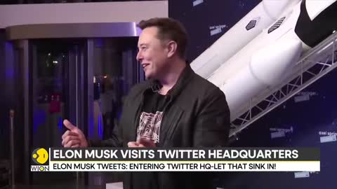 Elon Musk tweets , Entering Twitter headquarter let that sink in! | Latest World News