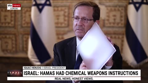 Israel’s President claims Hamas terrorists had chemical weapons instructions