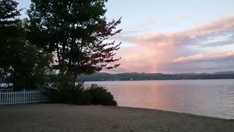 Rainbows music a beach and a drummers rear End