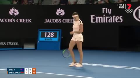 Crowd imitates tennis player loud grunts