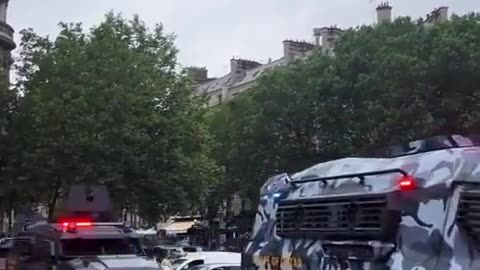 Military Vehicles From Qatar Roam Through The French Capital Paris