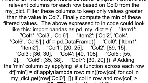 Calculating min value with condition