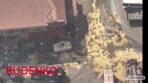 Drone footage Ukranian soldiers with U.S Humvee and surrendered to Russians in Mariopul