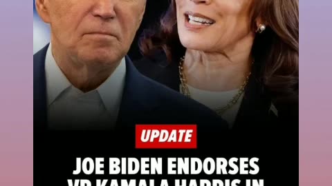 Joe biden is out kamala Harris is in biden endorsed Harris trump will defeat her 7/21/24