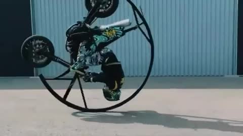 360 Degree Motor Bike Turn Stunt