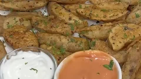 Testy Crispy potato wedges recipe 🍟🌭🌭