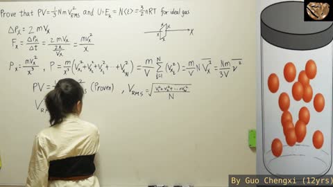 (022)12岁郭承曦用英文开讲《物理化学》，麦克斯韦-玻尔斯曼分布率系列_014