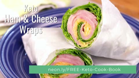 Easy Keto Recipes - Ham and Cheese Wraps