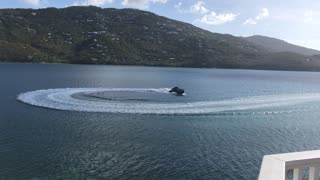 Coming back from a boat ride in St. Thomas