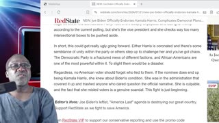 Random Thoughts - After Dropping Out Joe Biden Endorses Kamala Harris