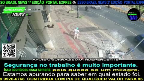 Homem despenca de anda-me pela queda só um milagre.