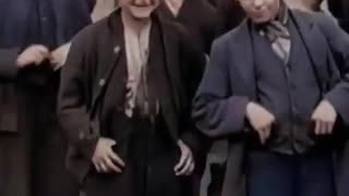 Colorized footage of boys from Manchester in 1901.. #manchester #history #shorts