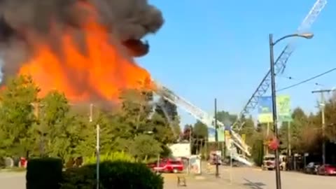 Huge fire at development at West 41st and Collingwood in Vancouver