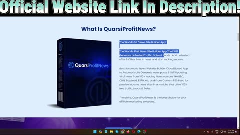 Quarsi Profit News Review 🔥Brand New 3-Click "Smart AI Viral News Sites Builder!