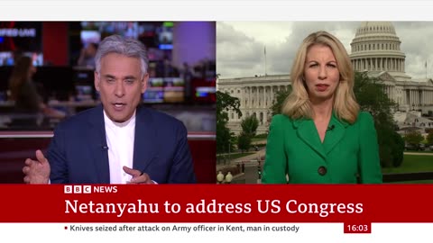 Israel's Benjamin Netanyahu faces 'day of rage' in Washington, protesters say | BBC News