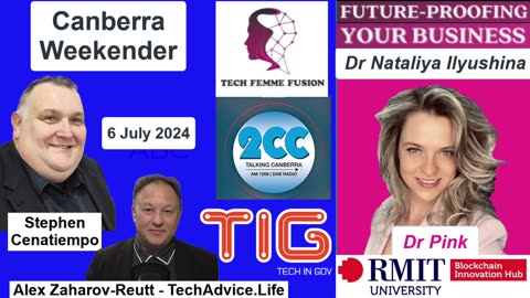 Dr Nataliya Ilyushina on Radio 2CC, 6 July 2024, talking AI & more w/Stephen Cenatiempo and Alex Z-R