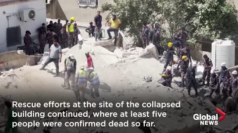 At least 5 dead in Jordan building collapse