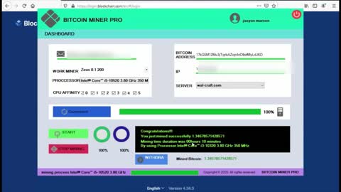 Best Bitcoin Mining Software for PC Free Download No Fee No Investment Payment proof 2020/2021