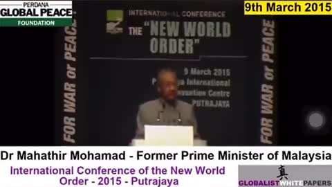 Malaysia's former prime minister dr Mahathir Mohamad whistle-blows global depopulation plan (2015)