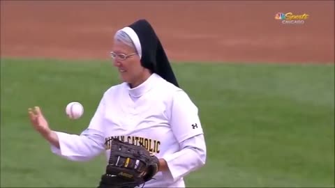 Dr.Fauci's First pitch Vs Sister Mary's First pitch