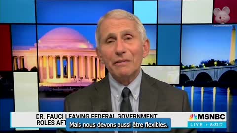 Fauci démissionne - Nous ne pouvions pas savoir