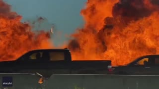 Car explosion in real time
