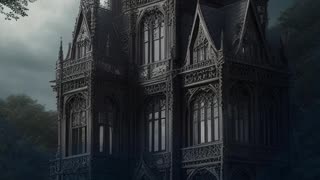 Black Gothic Houses | Haunted Houses | Digital Art | AI Art