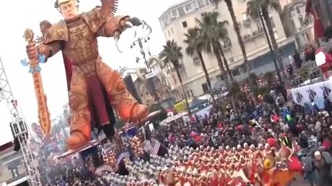 God Emperor Trump (Master Drone) Sculpture Depicting Donald Trump - Carnival of Viareggio in 2019