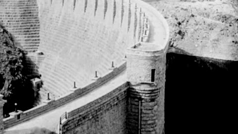 Panoramic Views Of The Roosevelt Dam (1911 Original Black & White Film)