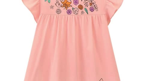 "Trendy Little Girls’ Short Sleeve Dresses | Ideal for Easter & Summer Fun!"