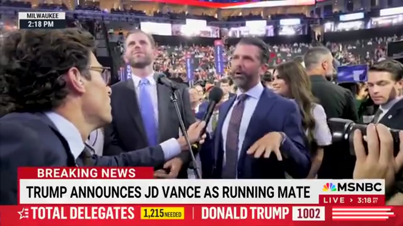 JUST IN: Donald Trump Jr. calls reporter a 