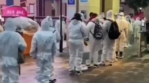 HAZMAT SUITS for High school students in Zhejiang, China