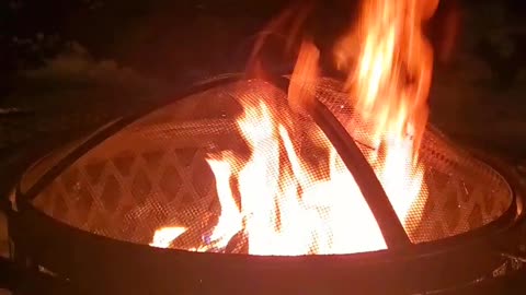 Relaxing with a crackling fire 🔥