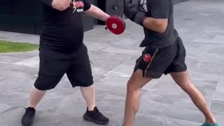 Andrew Tate Pads Workout Boxing
