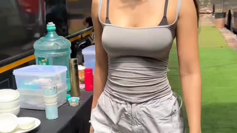 Disha Patani Exposed Black Bra