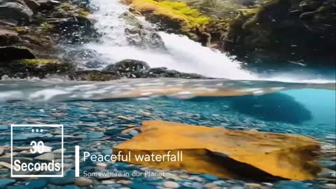 Relaxing water fall with calming sounds