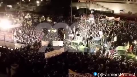 🇬🇷 Massive Farmer Protests Break Out in Athens, Greece Due to Cost of Living Crisis 'No Farmers No Food'