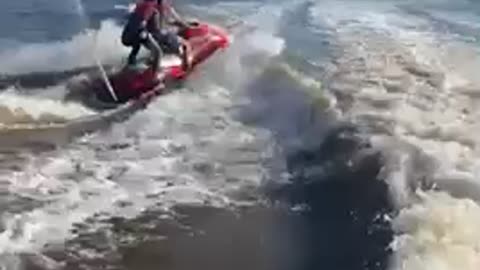 Flipping off jet skis!