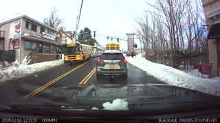 Driver Shields Student Exiting Bus From Oncoming Traffic in Ramapo