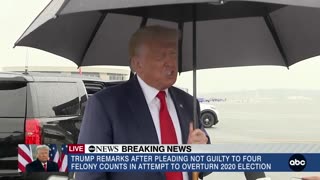 Trump speaks after pleading not guilty to federal conspiracy charges in plot to overturn election