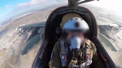 Su-25 attack aircraft of the Russian Aerospace Forces on combat sortie