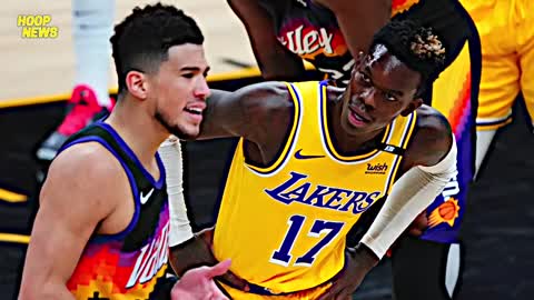 Reaksyon Ng Lakers Player Sa Dirty Play Ni Devin Booker Kay Schroder NBA